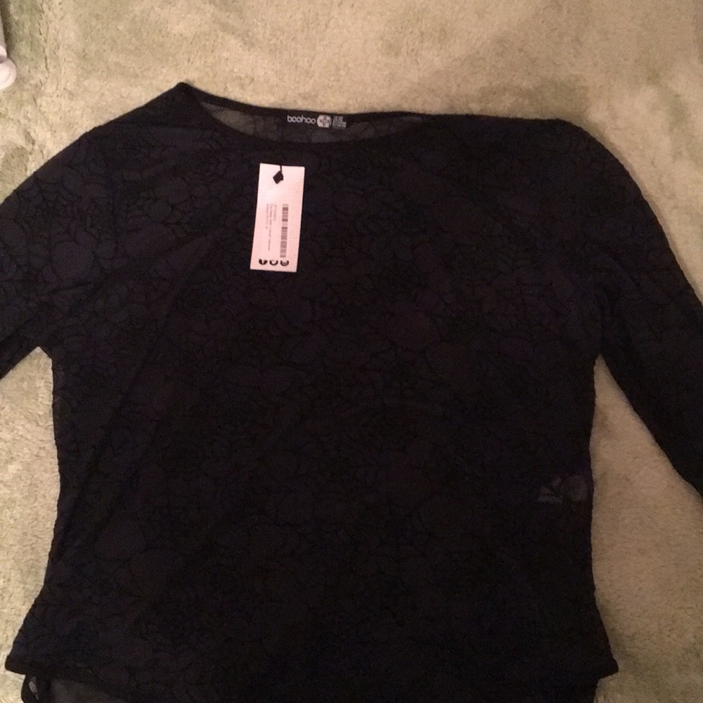 Plus Keeley Mesh Cobweb Halloween Bodysuit